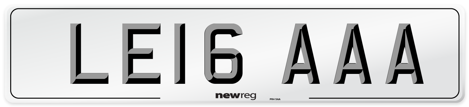 LE16 AAA Number Plate from New Reg